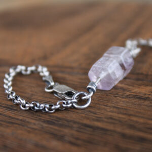 Amethyst and Silver Bracelet