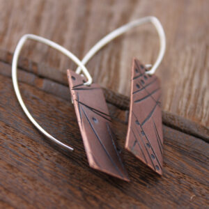 Copper Abstract Mess Earrings