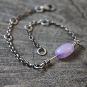 Sterling Silver and Amethyst Bracelet