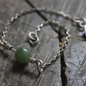 Sterling Silver and Adventurine Bracelet