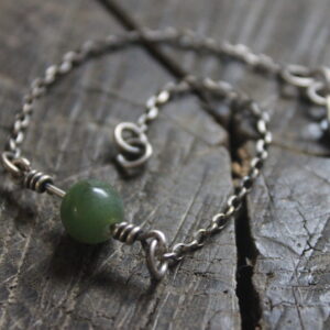 Sterling Silver and Adventurine Bracelet