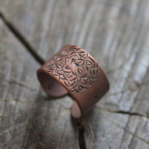 Copper Dahlia Ring