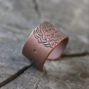 Copper Dahlia Ring