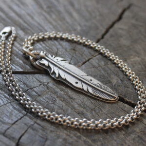 Sterling Silver Feather Necklace