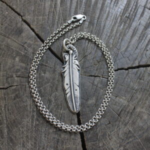 Sterling Silver Feather Necklace