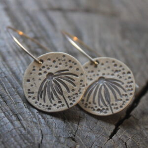 Sterling Silver Coneflower Earrings