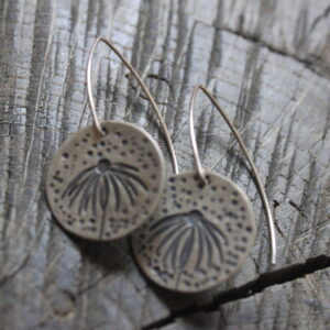 Sterling Silver Coneflower Earrings