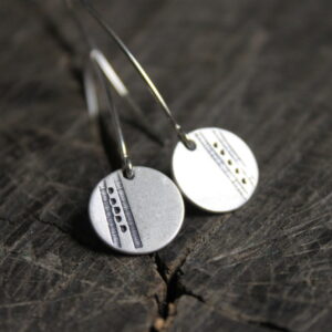 Sterling Silver Abstract Disc Earrings