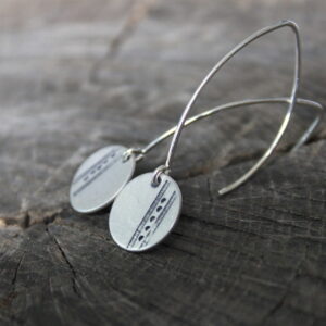 Sterling Silver Abstract Disc Earrings