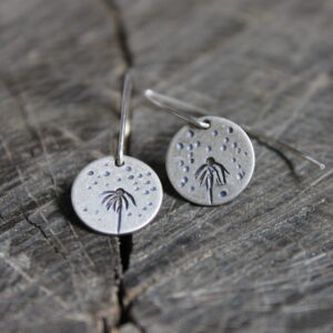 Silver Coneflower Earrings