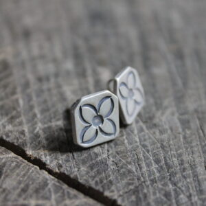 Recycled Silver Dogwood Earrings