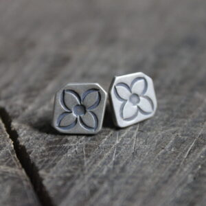 Recycled Silver Dogwood Earrings