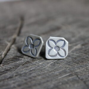 Recycled Silver Dogwood Earrings